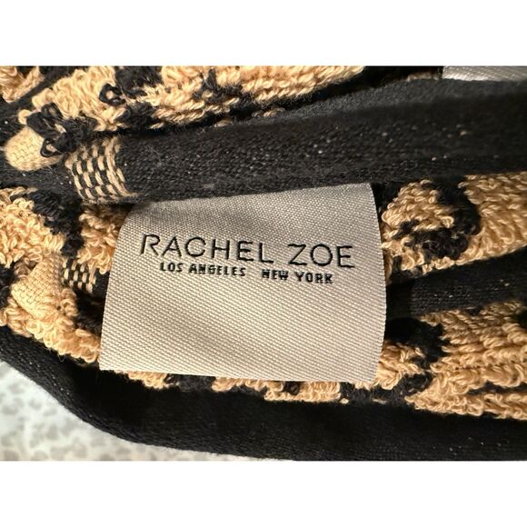 Rachel Zoe Leopard Cheetah Print 100% Cotton Hand Towels Set of 2 Bathroom Decor - Picture 4 of 4